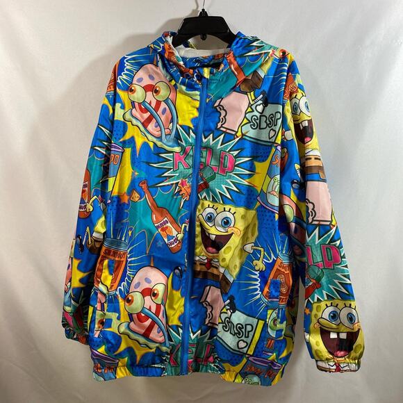 SpongeBob SquarePants windbreaker jacket members only size 3X - Picture 1 of 3